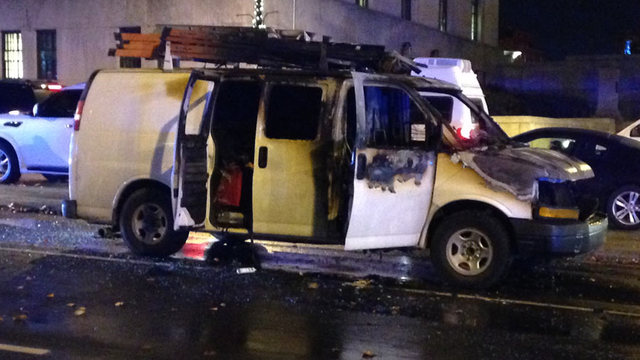 Police Respond To Car Fire On James Robertson Parkway