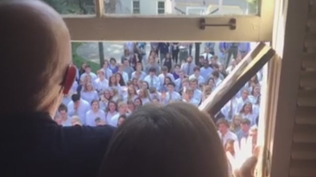 400 Students Sing To Teacher Battling Cancer, Video Goes Viral - NewsChannel5.com