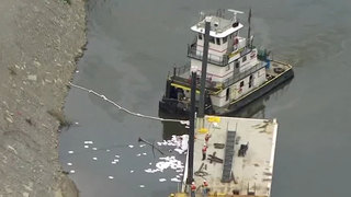 Crews Work To Clean Spill On Cumberland River