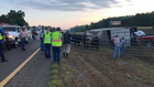 Overturned Cattle Trailer Shuts Down I-65