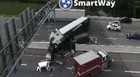 Semi Crashes Through Median On I-40 In Nashville