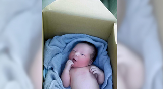 Baby Left In Box Outside Fire Station