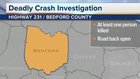 1 killed in Bedford County crash