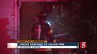 Fire sparks at house without an exposed chimney